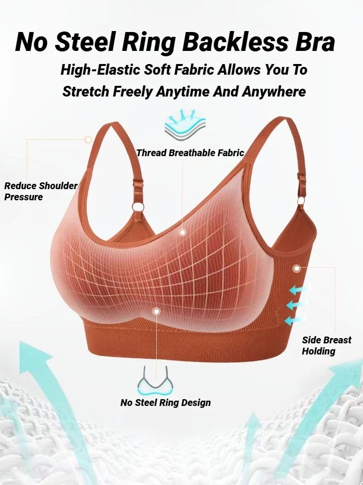 Sleep Bra Bralette - Reggiseno senza cuciture per donne, a