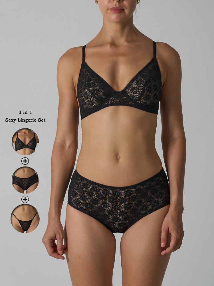 VITALINOVO Set di 3 Pezzi di L - Sheer Bra Lace recensione e prezzo