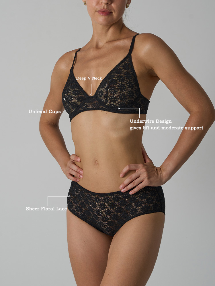 VITALINOVO Set di 3 Pezzi di L - Sheer Bra Lace recensione e prezzo