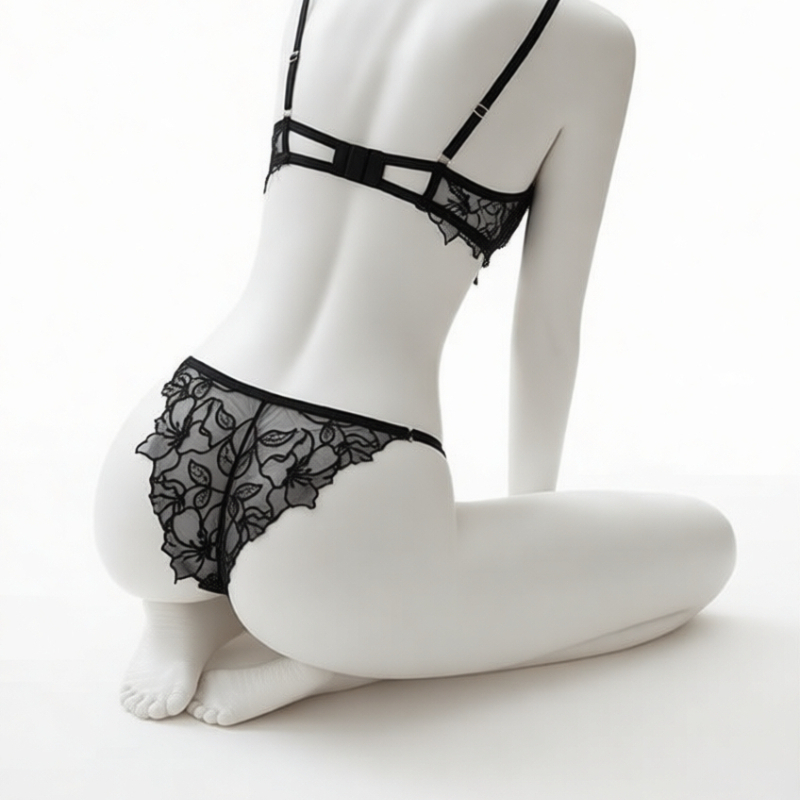 Elegante Set di Lingerie in Pi - Plunge Bra Push Up recensione e prezzo